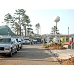 Emergency Operations Center, Hancock Co., Mississippi. <br> EOC is housed in Hancock Co. Vo-Tech school. <br> Communications and dispatch are in facilities on right.
